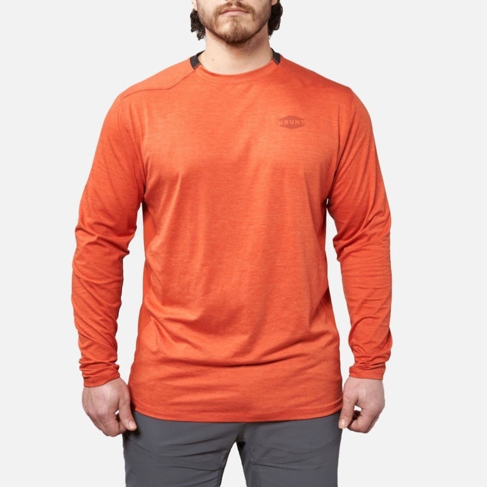 BRUNT Workwear Mckenna Long Sleeve Tee Orange Heather 2XL New With Tags